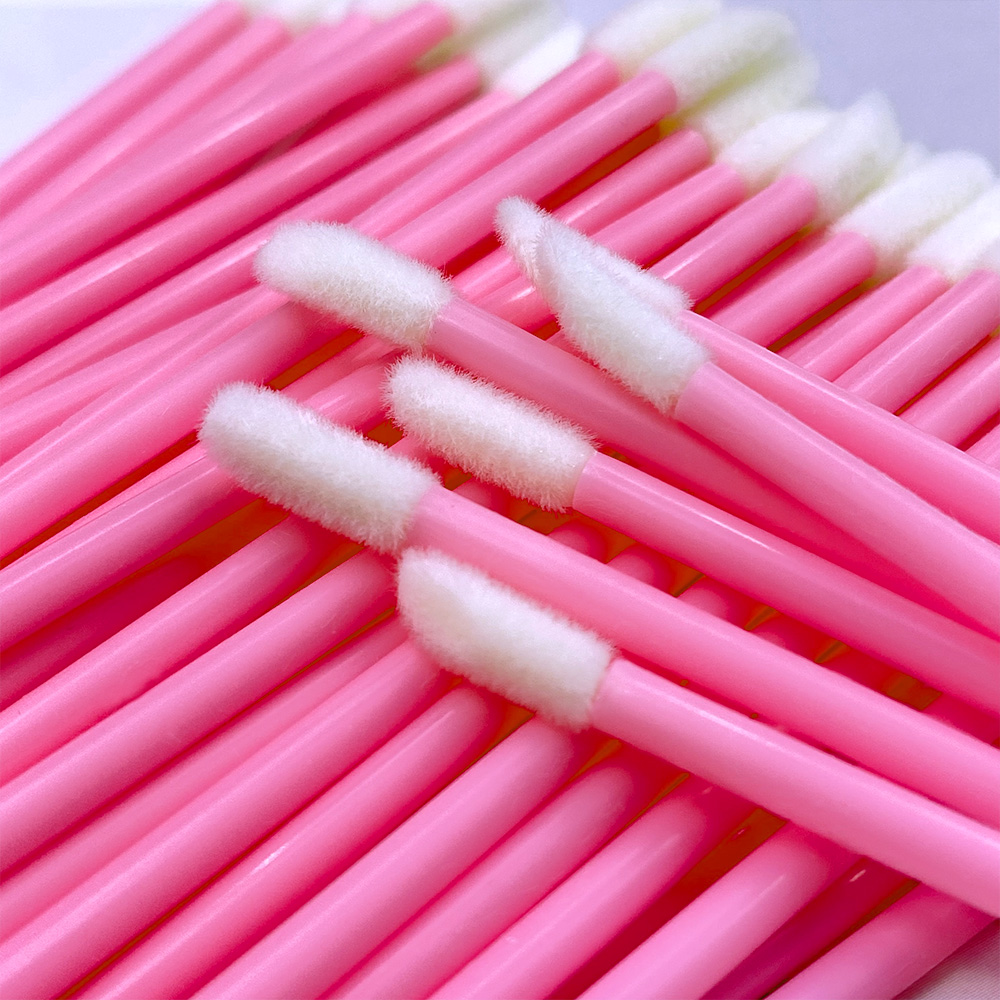 Lip Balm - 50/500 pçs escova labial descartável extensão