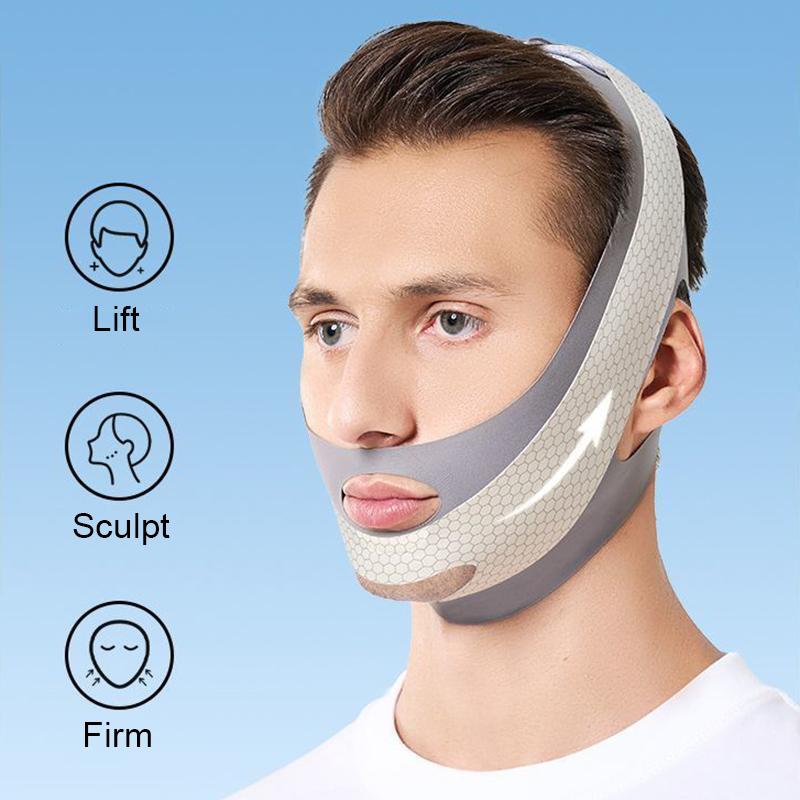 Face Mask Skincare - Máscara Facial para Queixo Duplo, Faixa