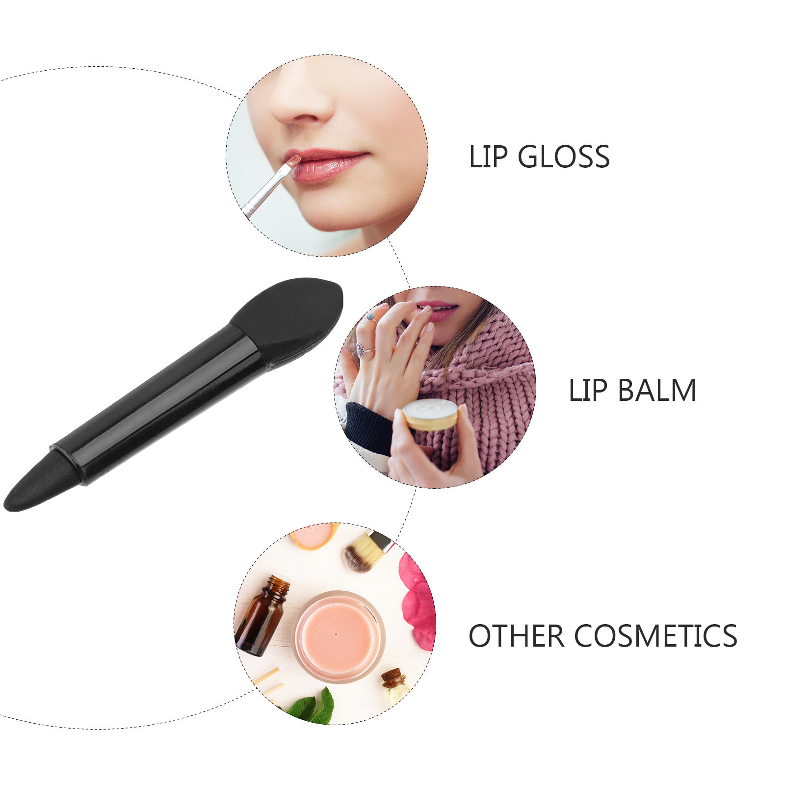Lip Balm - 1 conjunto de pincel de silicone