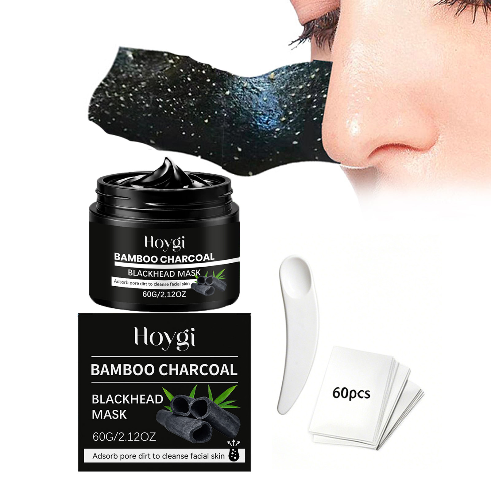 Face Mask Skincare - Máscara de Carvão de Bambu para