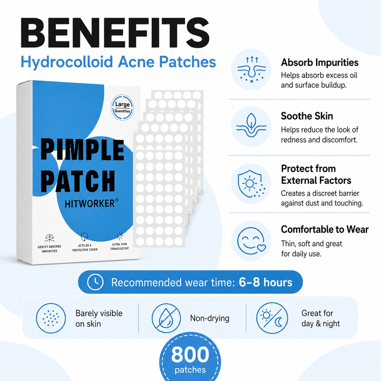 800 Adesivos Hidrocoloides par - Face Oil avaliação e preço